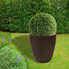 Wellhome Runder Blumentopf 40 x 40 cm Bronze