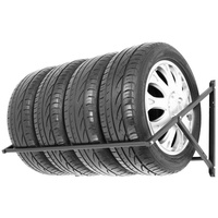 Stillerbursch Felgenbaum quattro, für 4 Reifen, bis 225 mm Reifenbreite, 1-tlg., Reifenhalter für 4 Räder zur Wandmontage schwarz