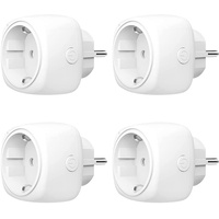 Refoss WLAN Steckdose Mini Smart Steckdose mit Zeitschaltuhr, WiFi Smart Plug mit Alexa, Google, intelligente steckdose kompatibel mit Fernbedienung, Sprachsteuerung, Offline Steuerung, 4er Pack