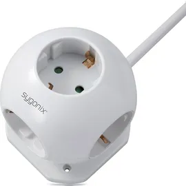 Sygonix Steckdosenleiste 1,40 m Weiß 1 St.