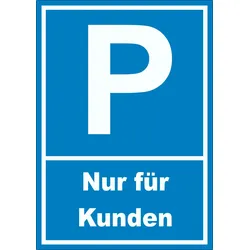 Kunden Parkplatz Aufkleber Nur für Kunden A4 (210x297mm)