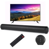 20W Säule Drahtloser Bluetooth-Lautsprecher 5.0 TV Soundbar Musik Stereo Heimkino Tragbare Soundbar TF USB Für TV PC - Schwarz