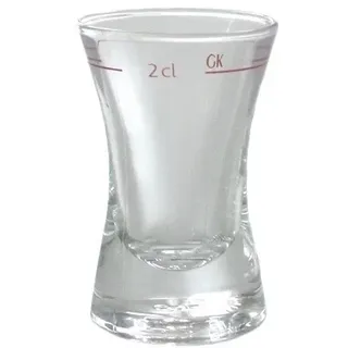 Tableroc 702620 Wachtmeister Schnapsglas, Shotglas, Stamper, 28ml, mit Rotring bei 2cl, Glas, transparent, 24 Stück