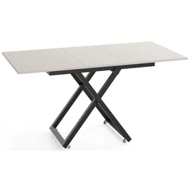 WFL GROUP Axen Beige Holzlaminat 120-160 x 80 x 38-75 cm