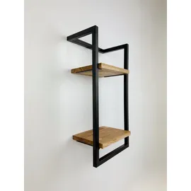 Andas Borken Wandregal 30 x 60 x 20 cm Schwarz