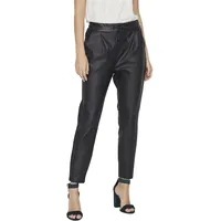 Vero Moda Hose »VMEVA MR LOOSE STRING COATED PNT«, Gr. S (36), Länge 32, Schwarz - S/L32