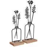 UNUS Blumenvase Aufsteller 23,5 x 31,5 cm Schwarz