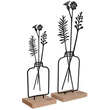 UNUS Blumenvase Aufsteller 23,5 x 31,5 cm Schwarz