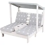 roba Doppelliege Sonnenliege 85 x 85 x 88 cm Grau
