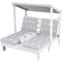 roba Doppelliege Sonnenliege 85 x 85 x 88 cm Grau