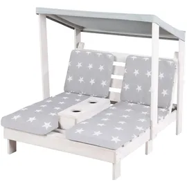 roba Doppelliege Sonnenliege 85 x 85 x 88 cm Grau
