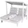 roba Doppelliege Sonnenliege 85 x 85 x 88 cm Grau