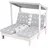 roba Doppelliege Sonnenliege 85 x 85 x 88 cm Grau