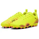 Puma Future 8 Play Mg Jr Fussballschuh, Yellow Alert Puma Black Sun Struck, 34