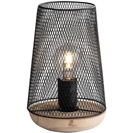 Trend-Center B.V. Tischlampe LUCINA, Braun - Schwarz - Metall - Holz - 15 x 23 cm