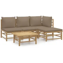 vidaXL Garten-Lounge-Set 5-tlg. taupe/braun