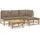 vidaXL Garten-Lounge-Set 5-tlg. taupe/braun