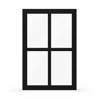Sprossenfenster Schwarz, Jet Black, Helima Sprosse, PVC, aluplast Ideal 4000, 800 x 1200 mm, einteilig, festverglast, individuell konfigurieren