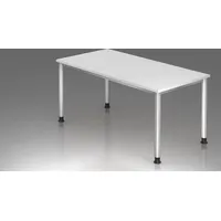 Hammerbacher Schreibtisch HS16 Weiß / Silber