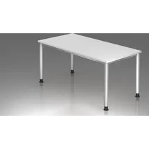 Hammerbacher Schreibtisch HS16 Weiß / Silber