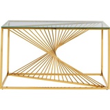 Kare-Design Konsolentisch, Gold, Klarglas 120x40cm