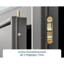 Hörmann Ecostar Gerätehaus Elegant-P 2,38 x 1,08 m Grau