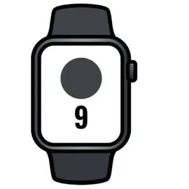 Apple Watch Series 9 GPS 41 mm Aluminiumgehäuse mitternacht, Sportarmband mitternacht M/L