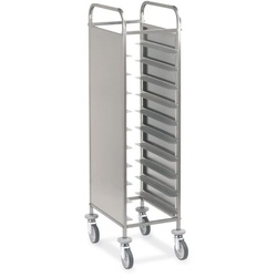 KBS Gastrotechnik KBS Abräumwagen 520 für 10 Tabletts oder GN Tabletts mit Seitenwand