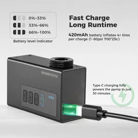 ROCKBROS Elektrische Pumpe Mini 120 PSI Akku schwarz