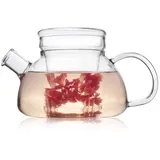 TAMUME 600ML Nordisch 3-in-1 Glas-Teekanne mit abnehmbarem Glas-Infuser mit großem Ausguss Non-Drip Fussfreies Gießen