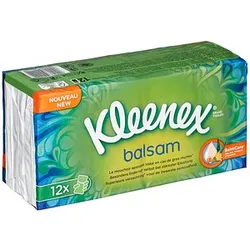 Kleenex® Taschentücher balsam 4-lagig weiß, 12x 9 Tücher