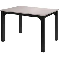 Mirjan24 Esstisch, Schwarz, Kaschmir, Holzwerkstoff, Rechteckig,Rechteckig, 120x76x80 cm, Esszimmer,