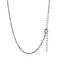 NKlaus Silberkette Längenverstellbar Panzerkette 40+5cm 925 Silber rhodiniert 1,9mm breit (1 Stück), Made in Germany silberfarben