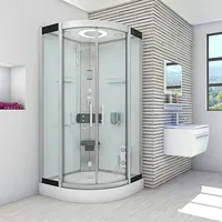 Komplettdusche Duschkabine Fertigdusche Dusche D58-00T0-EC 80x80 cm mit 2K Scheiben Versiegelung