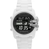 Diesel Herrenuhr Master Chief, LCD Uhrwerk, 44MM Weißes Silikongehäuse mit Silikonarmband, DZ2157