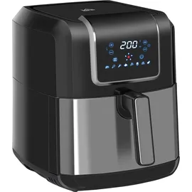 Homcom Heißluftfritteuse 6,5 L 1700W mit 8 Menüs LED-Display, Antihaftbeschichteter Korb für gesundes ölfreies Kochen, 36,5 x 29 x 33,8 cm