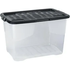 CEP Kunststoff Aufbewahrungsbox 60 x 40 x 37 cm 1-tlg. schwarz, transparent