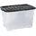 CEP Kunststoff Aufbewahrungsbox 60 x 40 x 37 cm 1-tlg. schwarz, transparent