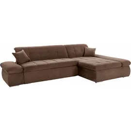 DOMO collection Ecksofa DOMO COLLECTION "NMORIC XXL, 300x172x80cm, L-Form", braun, B:300cm H:80cm T:172cm, Chenille (85% Polyester, 15% Acryl);Luxus-Microfaser (100% Polyester);Struktur ( 100% Polyester);Microfaser PRIMABELLE (100% Polyester), Sofas, Ecksofa, wahlweise