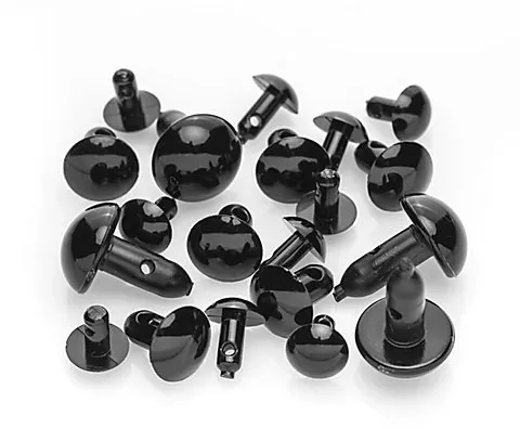 Kunststoff-Augen, 8–12 mm, 20 Stück