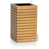 LECHUZA PALO Natural Wood 35 high Eukalyptusholz, Bewässerungssystem, Wasserstandsanzeiger und Pflanzeinsatz, Echtholz-Oberfläche, 34,5 x x 59 cm,