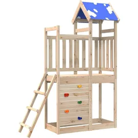 vidaXL Spielturm Braun 110,5 x 52,5 x 215 cm Massives Kiefernholz