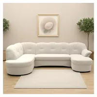 DOMO collection Wohnlandschaft Flores auch in Leder-Bezug, B/T/H: 293/180/86 cm, U-Form, 3 Teile, wahlw. mit Bettfunktion, wahlw. mit Federkern, Unser Dauertiefpreis beige