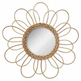 Atmosphera - Spiegel Blume - Rattan D 38 cm - beige