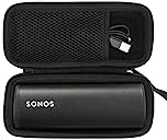 Khanka Hart Tasche für Sonos Roam/ROAM SL WLAN WiFi Bluetooth Speaker Lautsprecher, Nut Tasche (Schwarz)