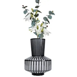 Tischvase KARE "Vase Roulette 31", schwarz, B:24,5cm H:31cm T:24,5cm, Glas, Vasen