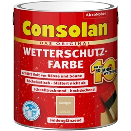 Consolan Wetterschutzfarbe Sandgelb 2,5 l