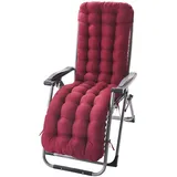 RUYICZB Bequeme Liegenauflage Deckchair & Sonnenliegen Polsterung Gartenliege Auflage Liegestuhl Polster Mit Schaumflockenfüllung Gartenmöbel Kissen Für Outdoor Indoor Sofa,Wine red,48x170cm