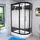 AcquaVapore D30-73M0R Komplettdusche mit Schiebetür 80 x 120 cm Schwarz Sicherheitsglas D30-73M0R
