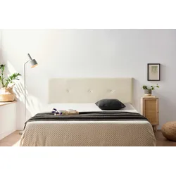 Gepolstertes Kopfteil NAPOLI Kunstleder 130x50x5 cm - Eierschale - Moonia